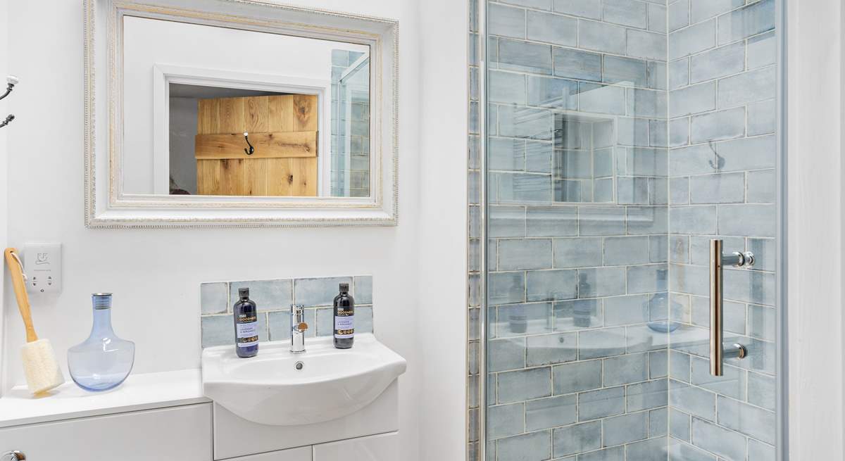 The perfectly styled en suite shower-room.