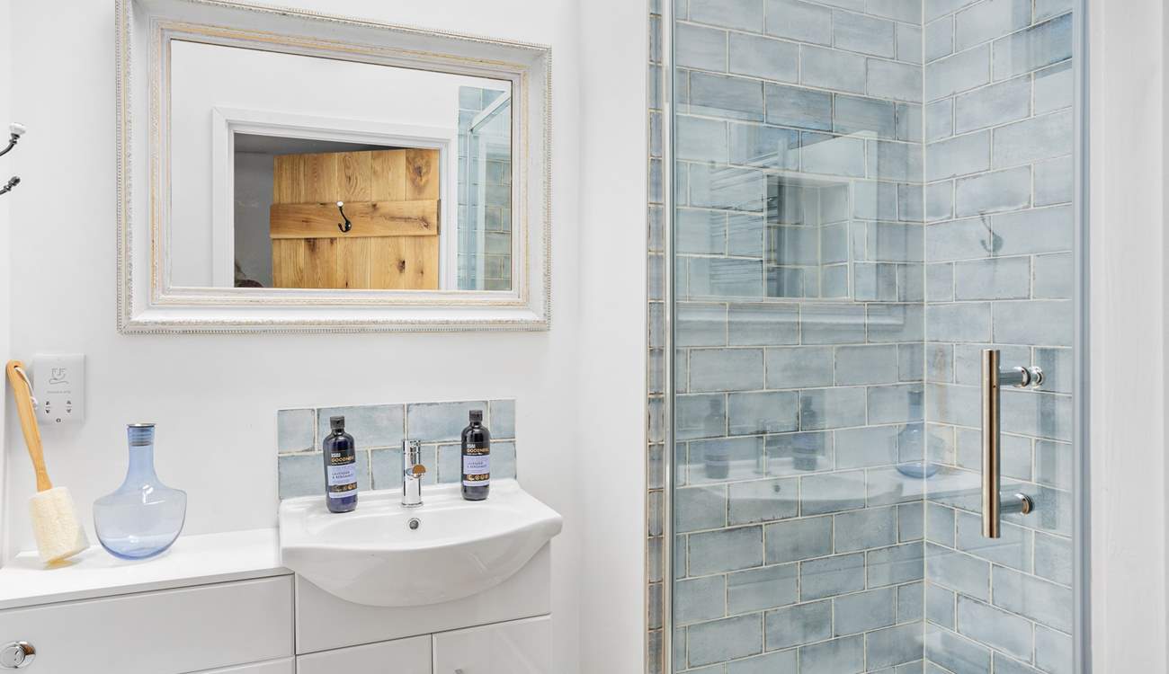 The perfectly styled en suite shower-room.