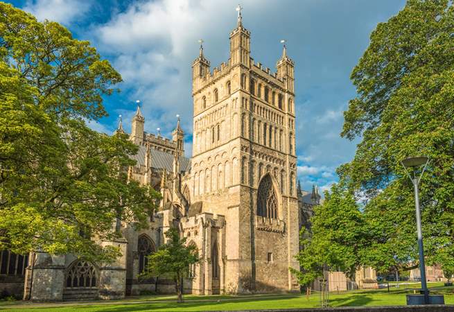 Cosmopolitan Exeter has shopping, restaurants and the iconic Cathedral and green area.