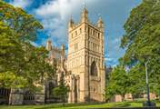 Cosmopolitan Exeter has shopping, restaurants and the iconic Cathedral and green area.