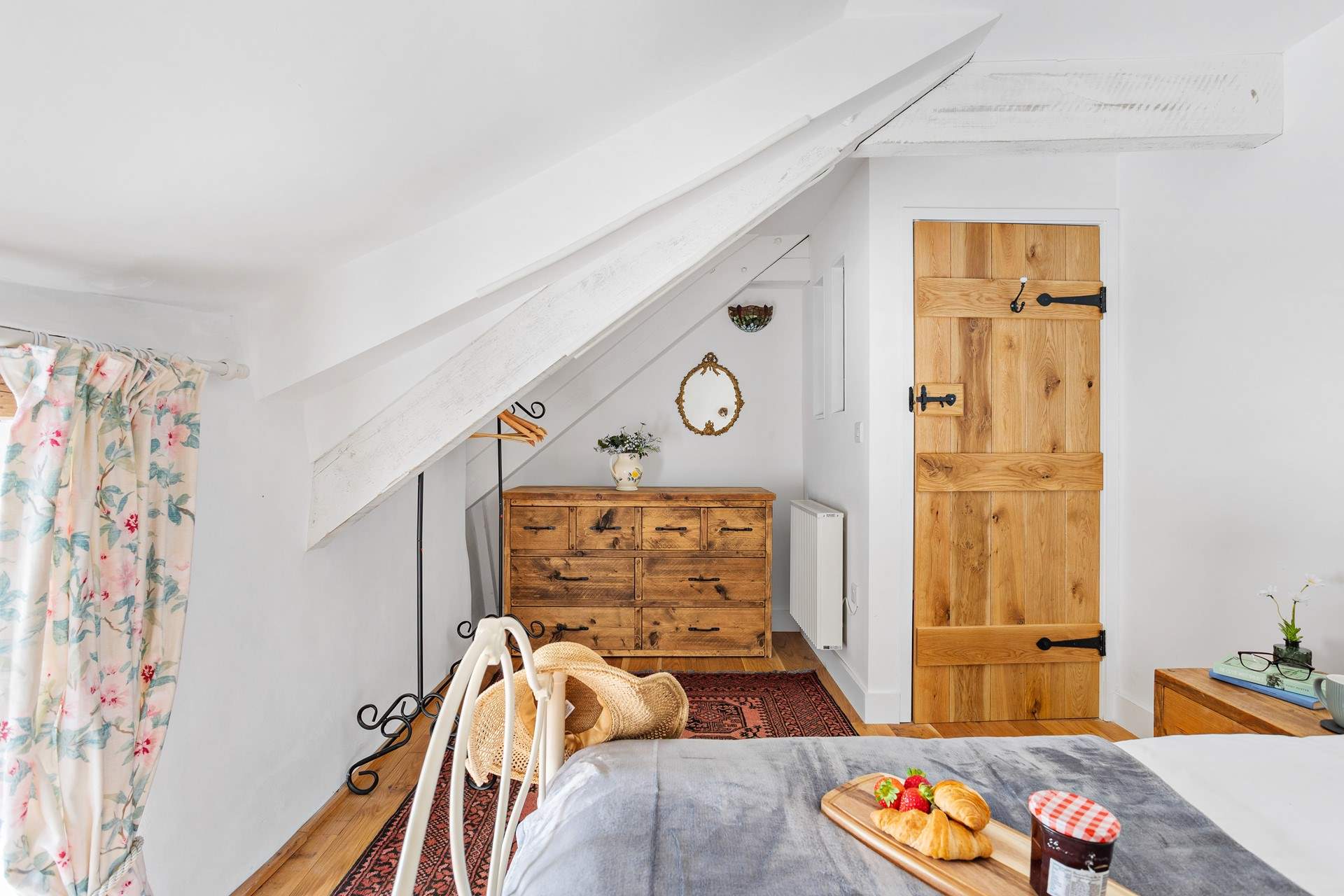 Head back out onto the landing through the bedroom door.