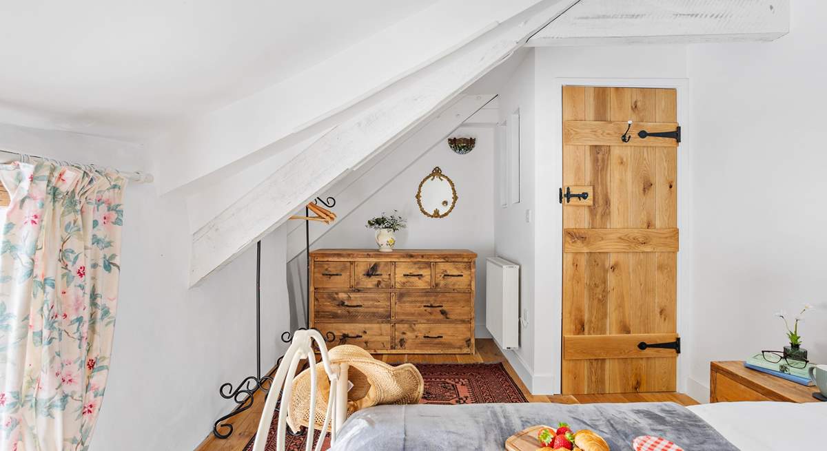 Head back out onto the landing through the bedroom door.