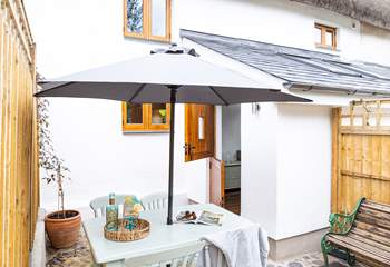 You have a small enclosed courtyard area however there's a further five acres of land to enjoy with your four-legged friends. 