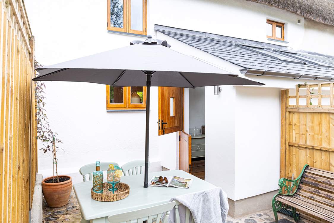 You have a small enclosed courtyard area however there's a further five acres of land to enjoy with your four-legged friends.