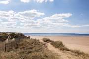 The golden sands at Westward Ho! on the north Devon coast.