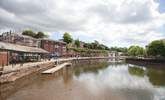 The quayside at Exeter has riverside restaurants and walks. - Thumbnail Image