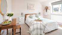 One of two beautiful bedrooms.