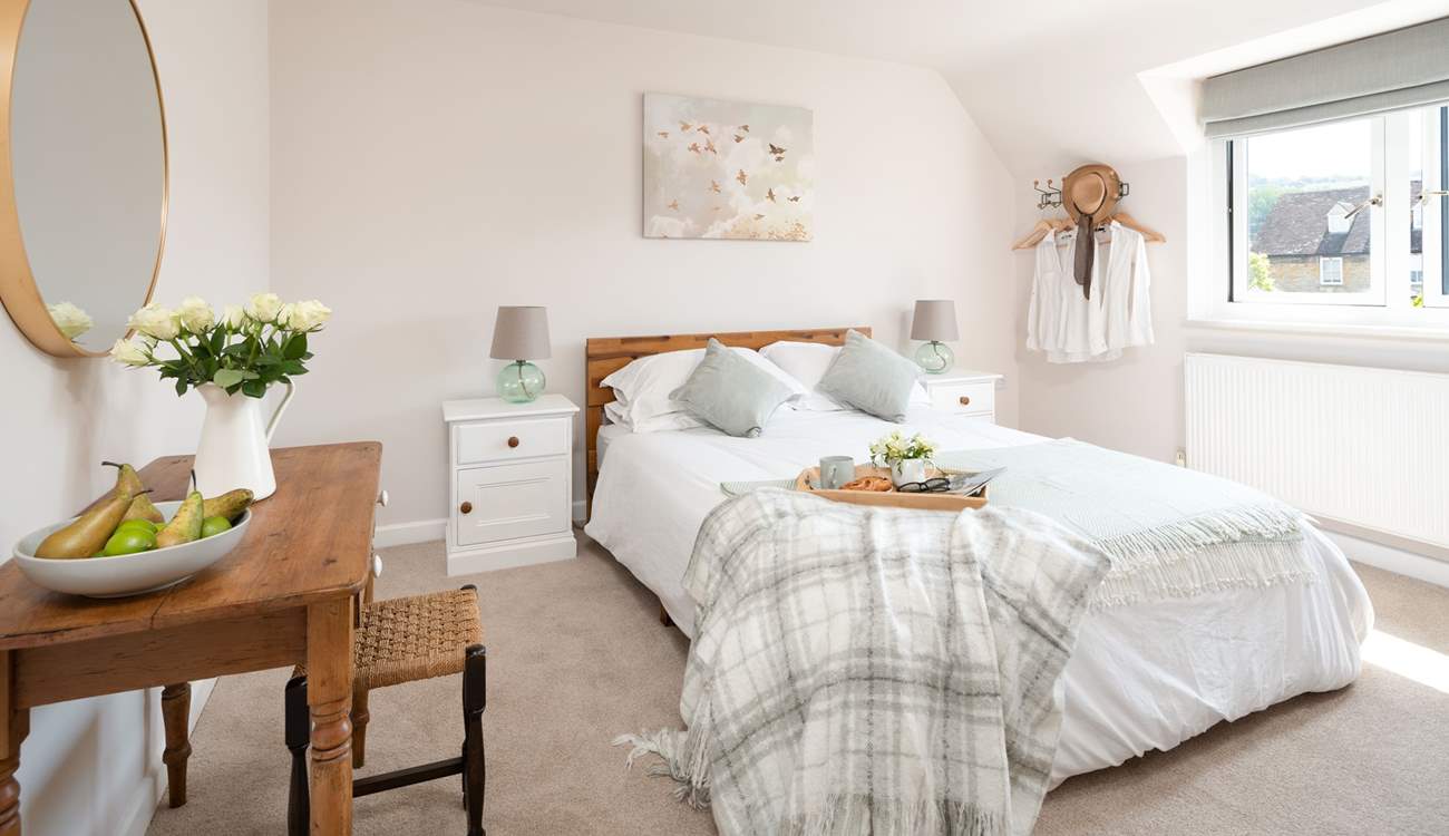 One of two beautiful bedrooms.