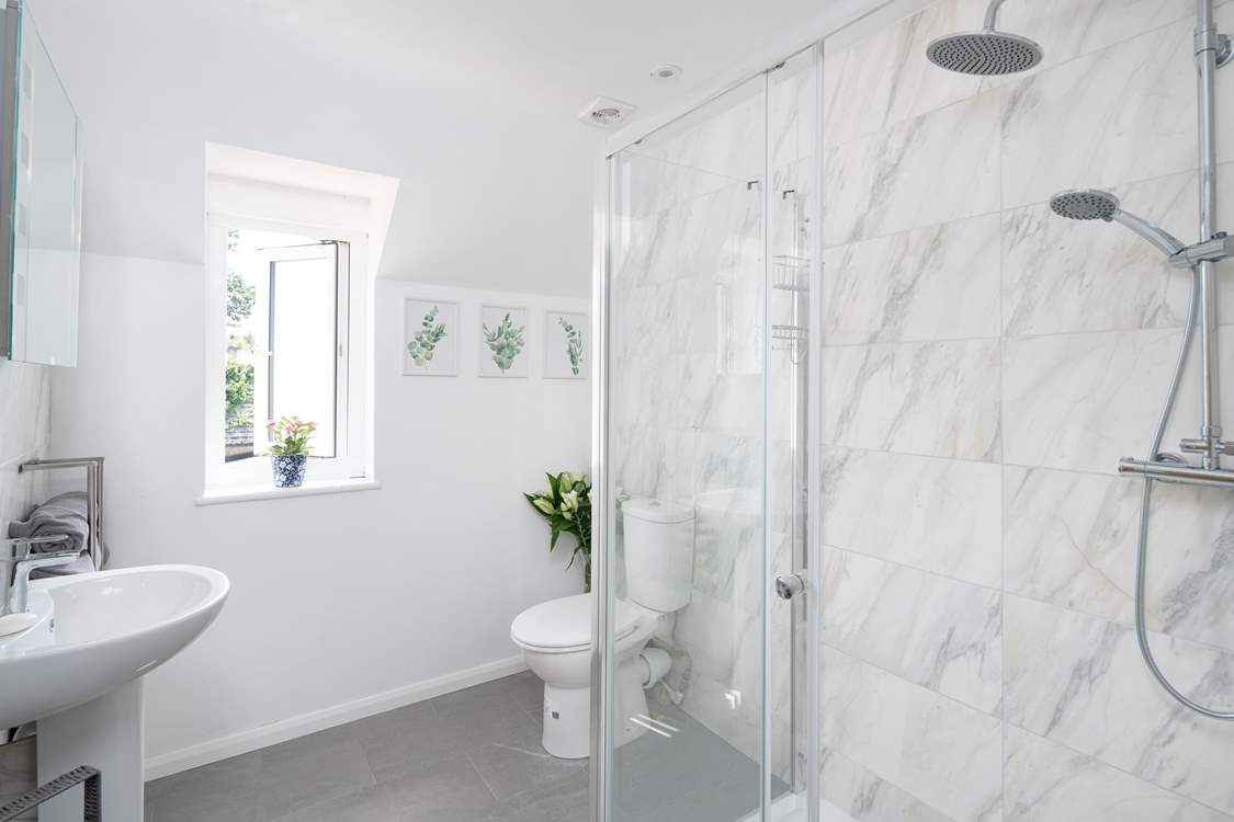 There is a contemporary and modern shower-room upstairs.