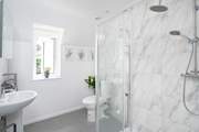 There is a contemporary and modern shower-room upstairs.