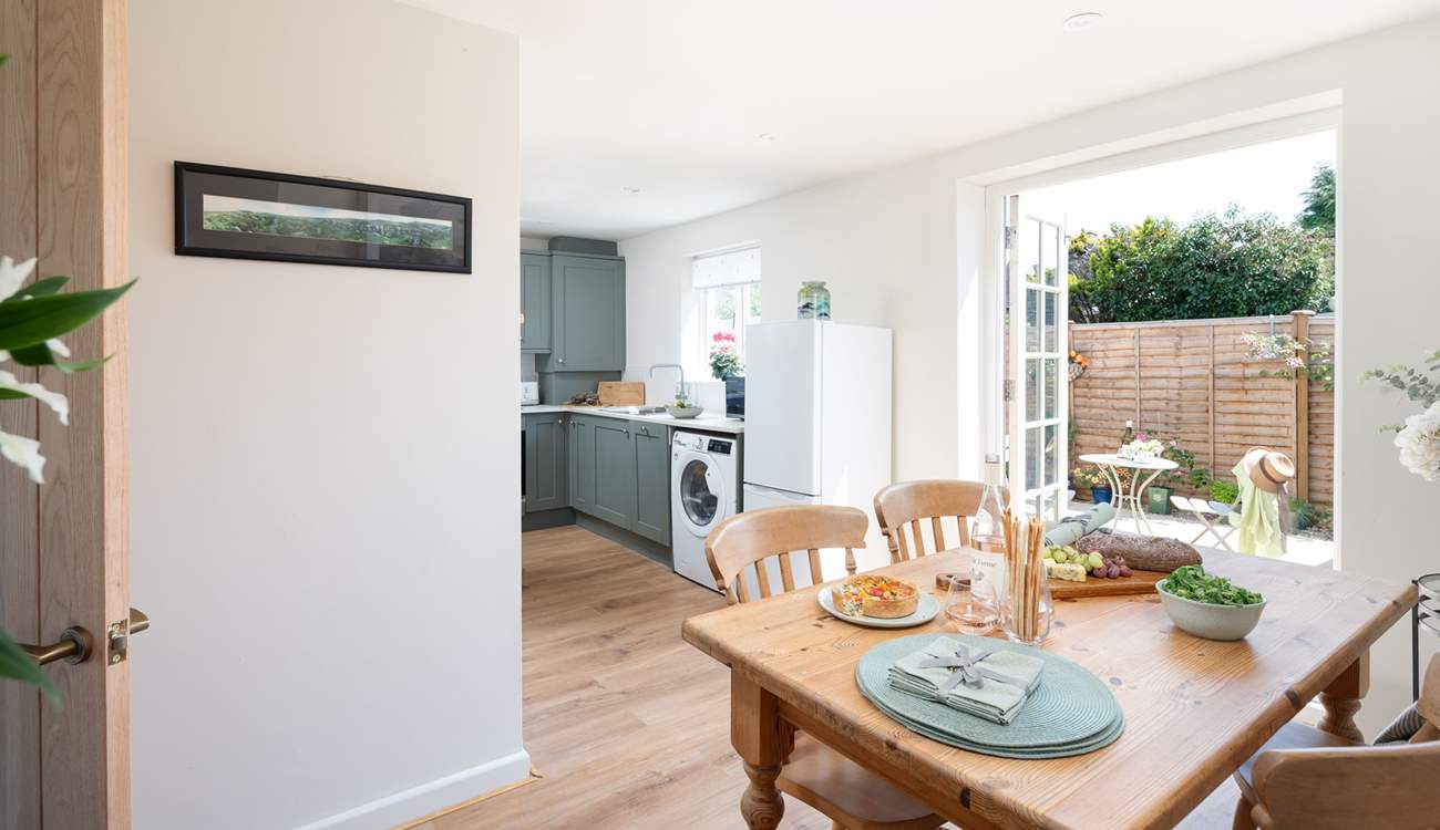 The kitchen/diner is the perfect place to gather after a day exploring the local area.