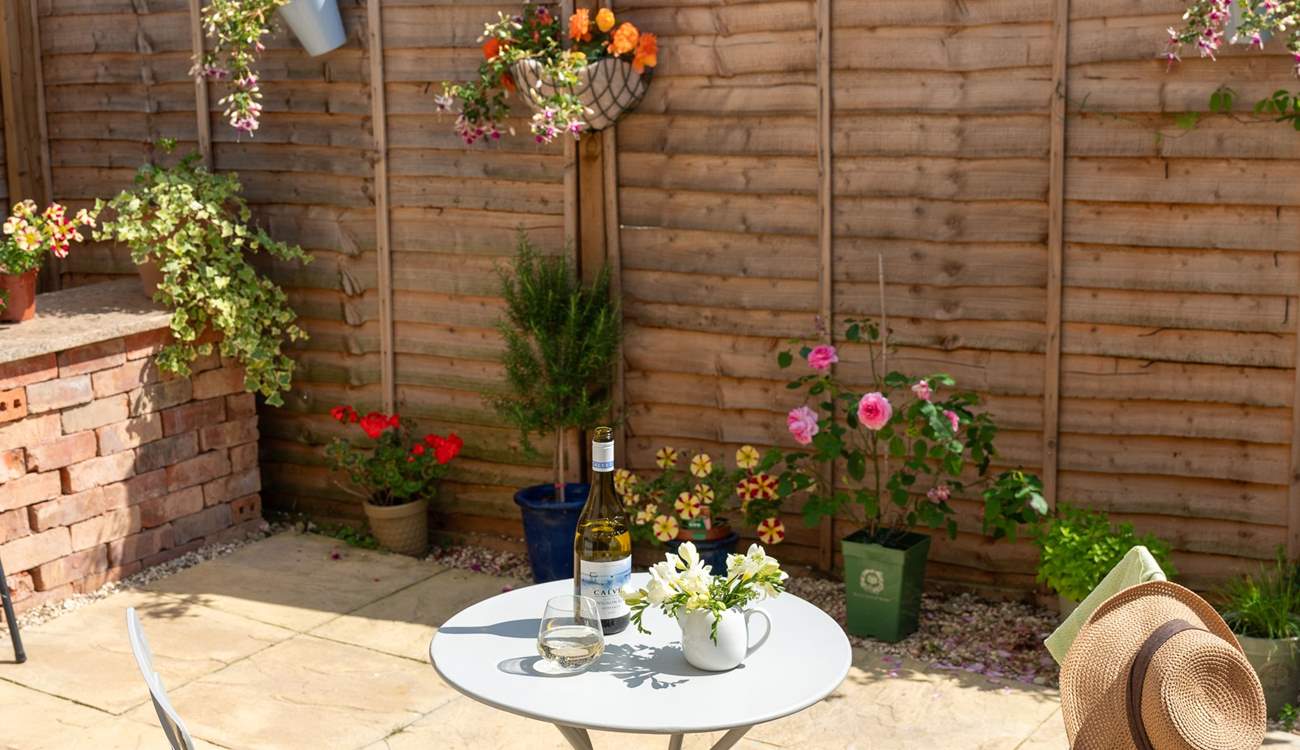 What a delightful courtyard garden!