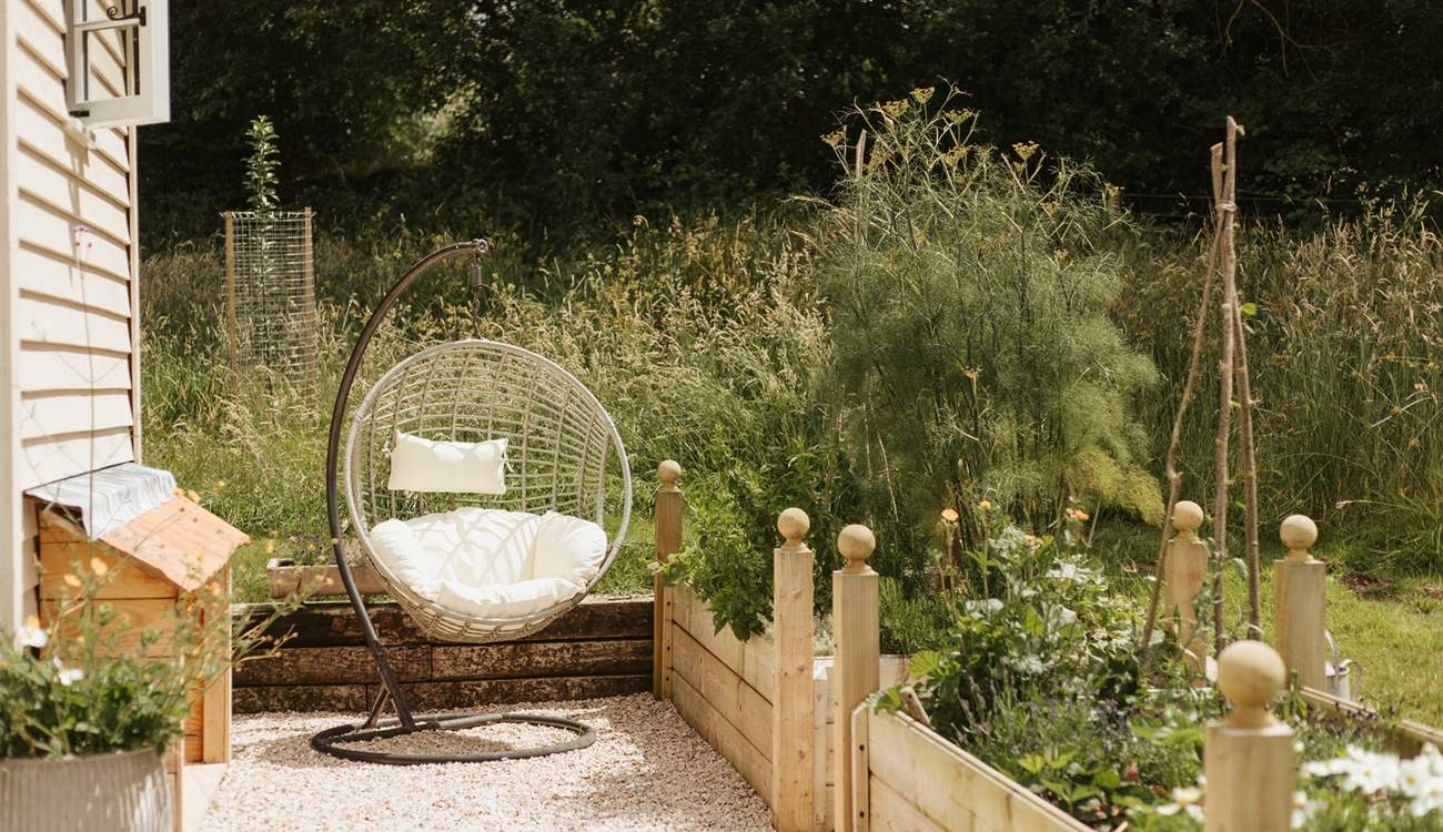 The egg chair is the perfect spot to savour your morning coffee. 