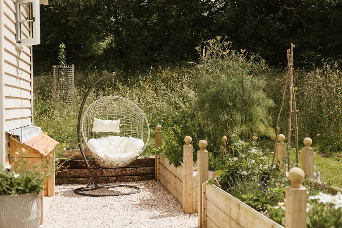 The egg chair is the perfect spot to savour your morning coffee.