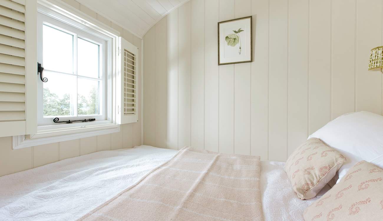 Once dawn calls open the shutters and welcome the outdoors in. 