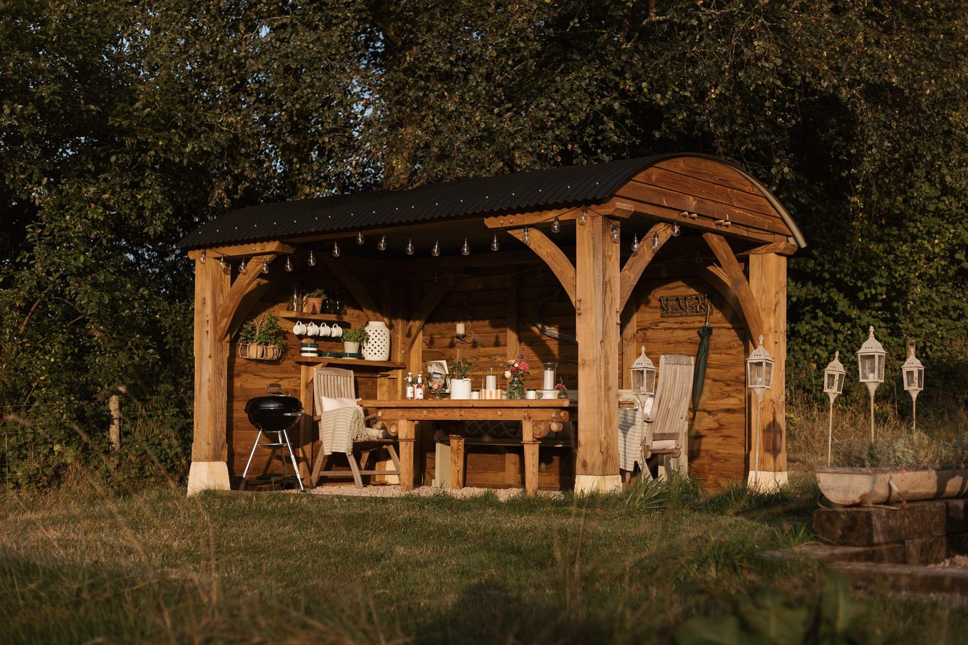 The beautiful set up in golden hour.