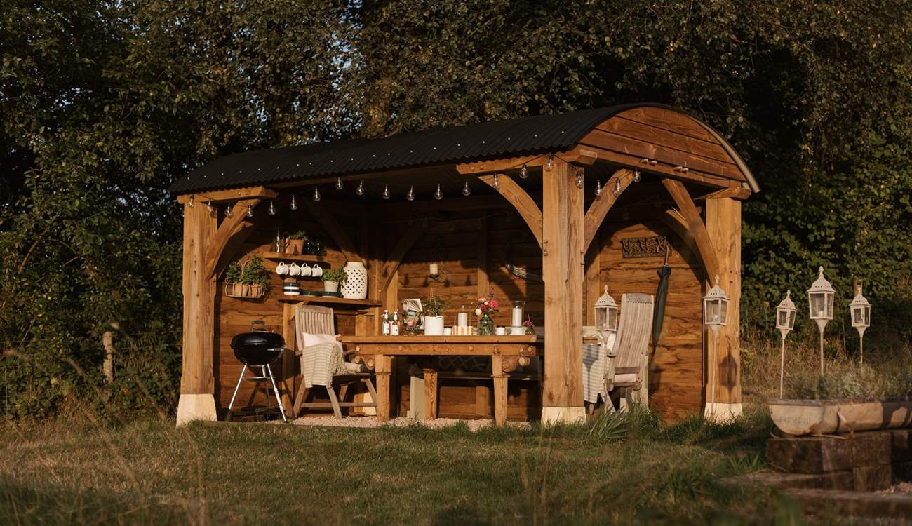 The beautiful set up in golden hour.