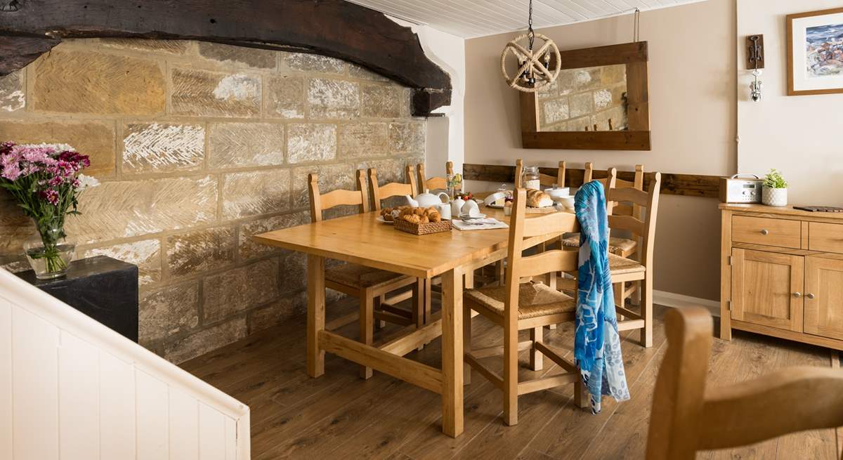 Share a meal around the farmhouse table.