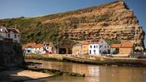 Across the beck to the lifeboat station.