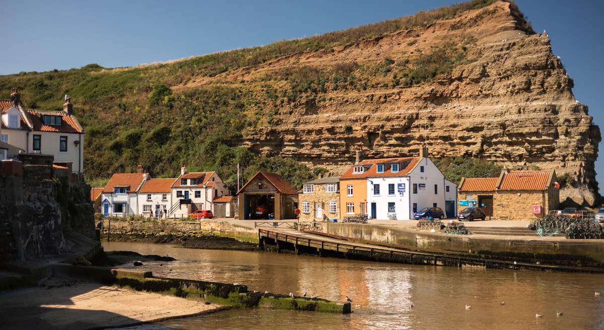 Across the beck to the lifeboat station.