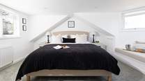 A bedroom which floods with light and a bird's eye view of Ilfracombe, simply watch the day unfold. 