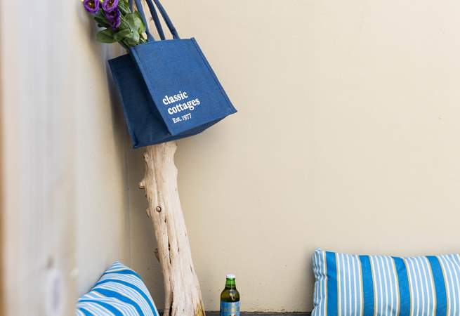 A perfect nook for a game of cards and a chilled beverage. 
