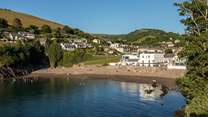 Combe Martin is a traditional seaside town with a sheltered bay.