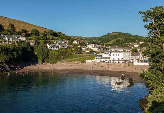 Combe Martin is a traditional seaside town with a sheltered bay.