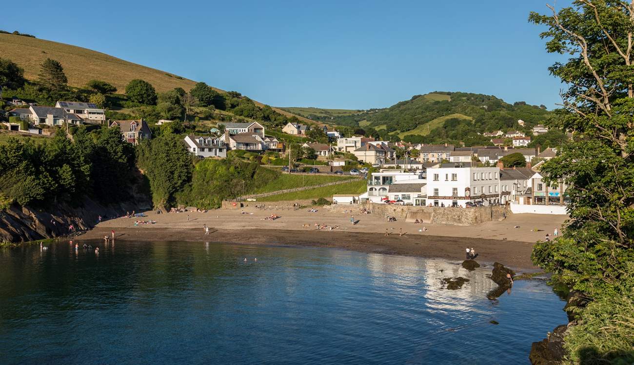 Combe Martin is a traditional seaside town with a sheltered bay.
