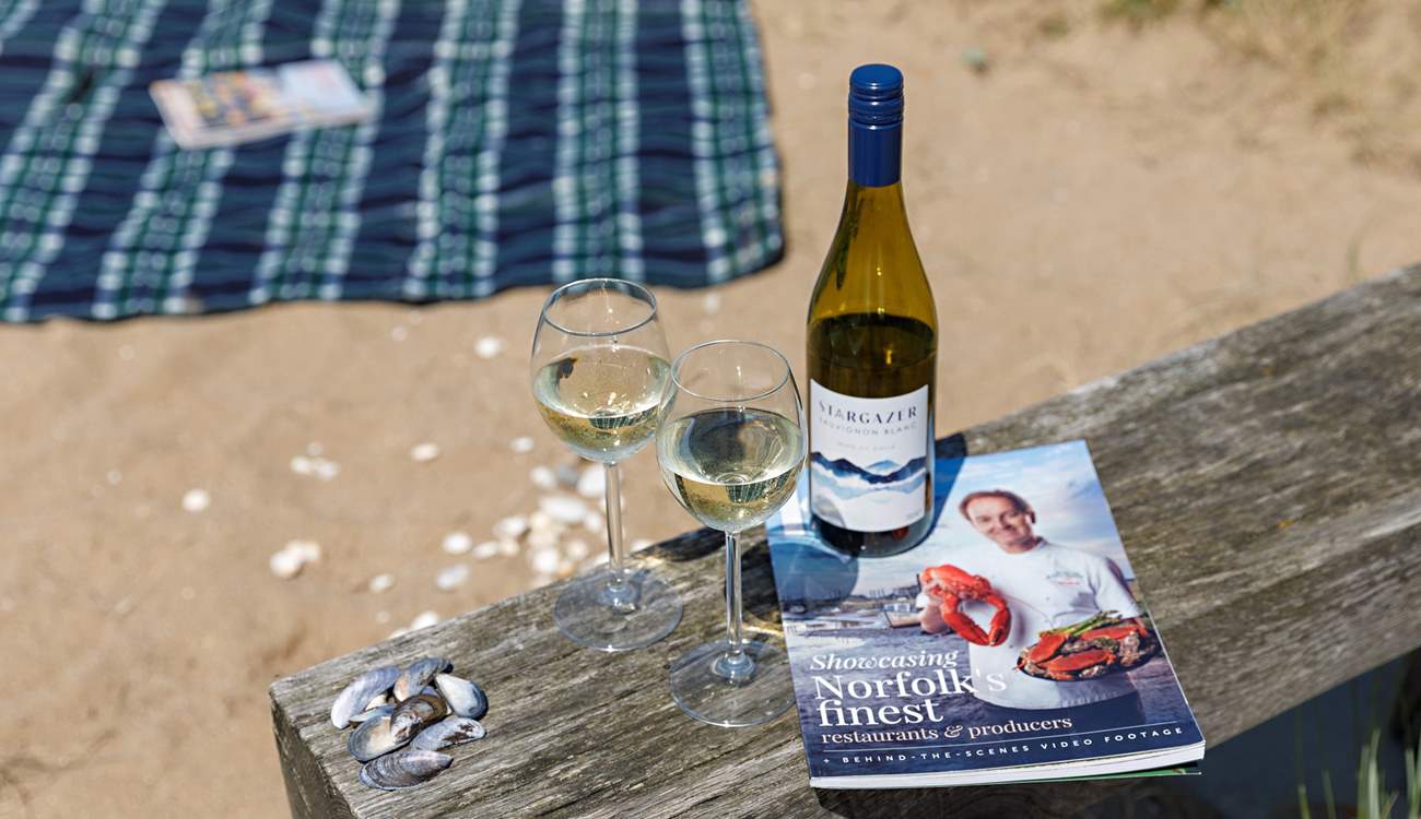 Wavecrest backs directly onto the beach. Visit Galton's Place for a special supper, just a few miles around the coast.