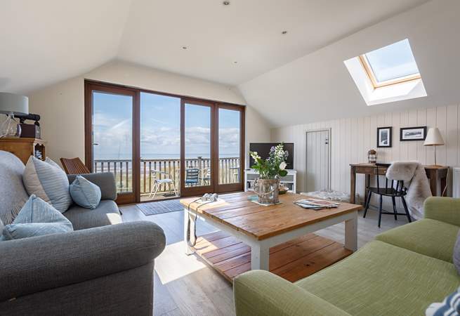 Uninterrupted sea views of the changing tide.