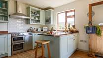 Conjure up a feast in the light-filled kitchen.