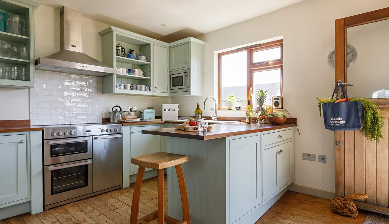 Conjure up a feast in the light-filled kitchen.