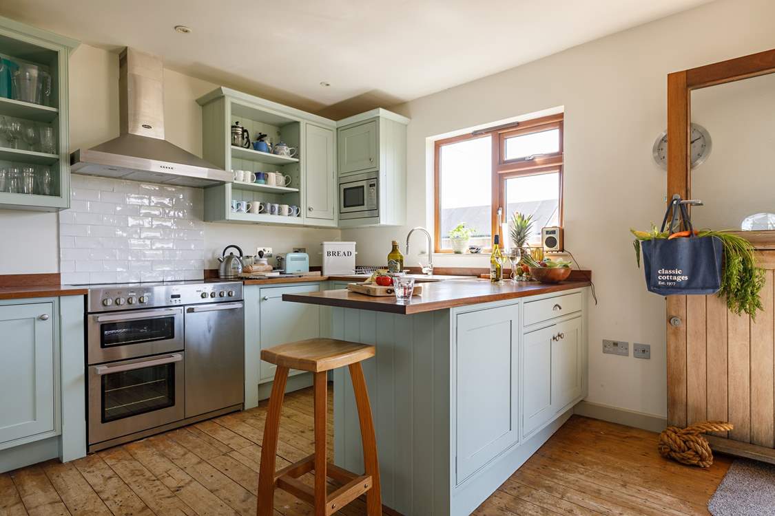 Conjure up a feast in the light-filled kitchen.
