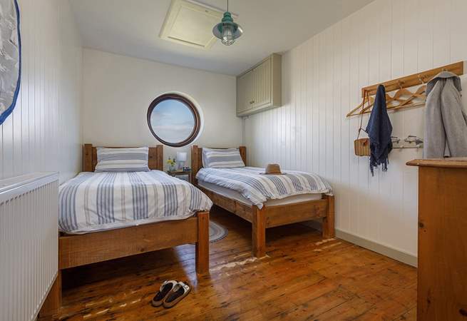 The ground floor twin bedroom is perfect for adults or children.