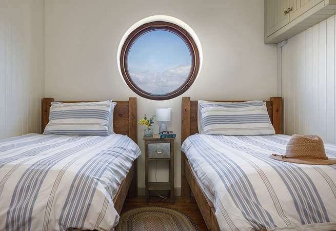 Take a peek through the round window.