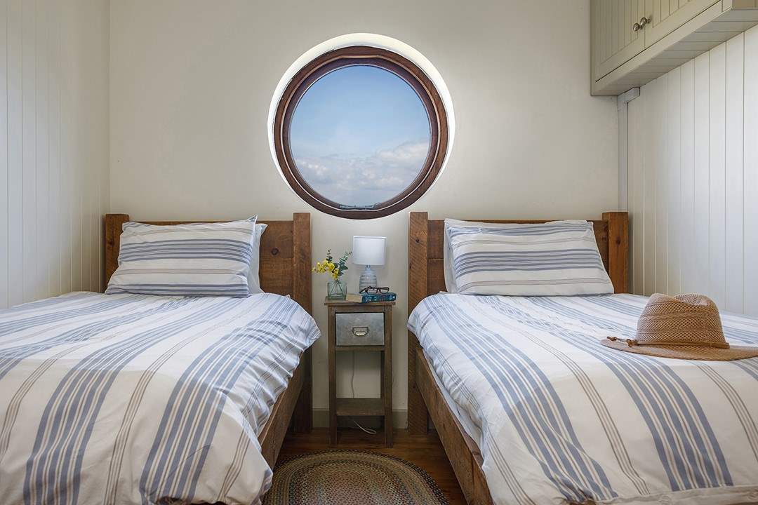 Take a peek through the round window.