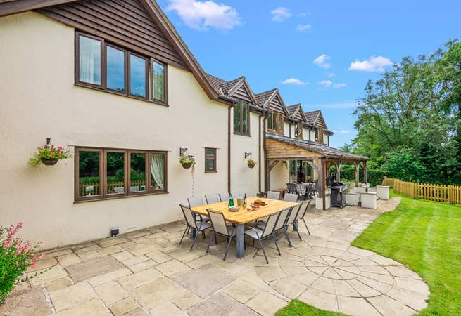 Your patio and lawn area are such a pleasant spot to sit on a sunny day.