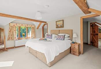 Bedroom 1 is home to this glorious super-king bed, which can also be configured as a twin room on request.