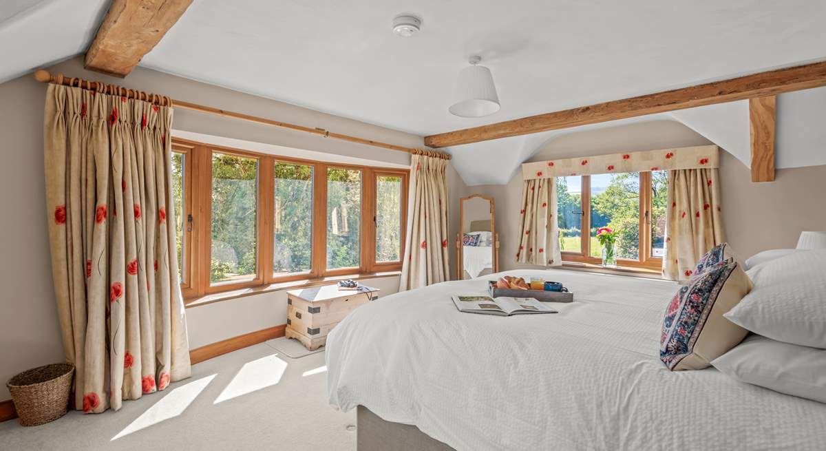 Bedroom 1 is simply gorgeous with oodles of space and magnificent views.