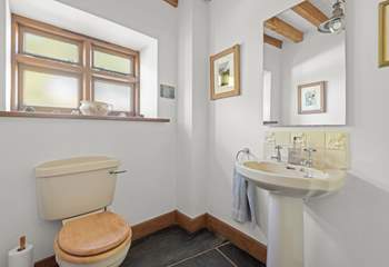 The ground floor WC just off the utility-room.