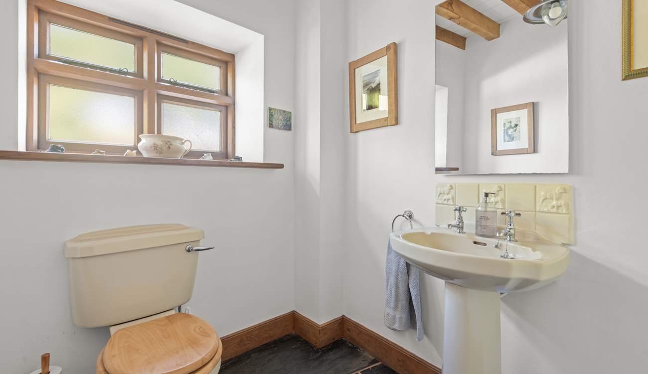 The ground floor WC just off the utility-room.