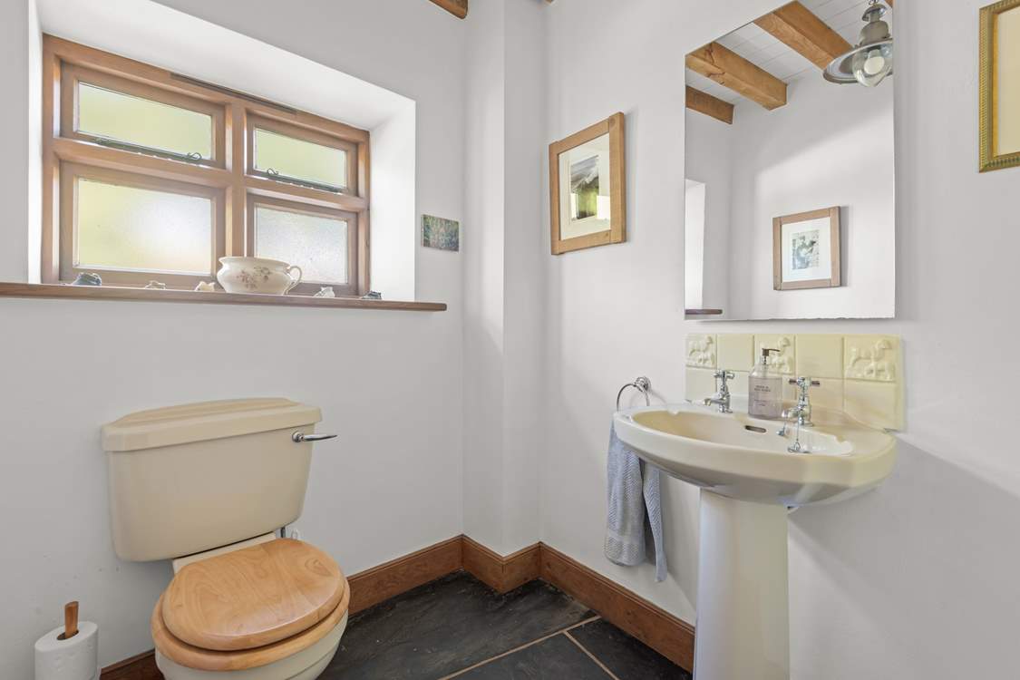 The ground floor WC just off the utility-room.