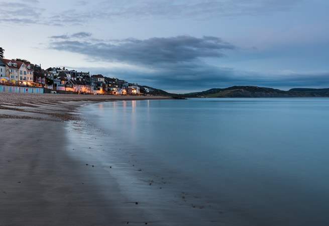 Lyme Regis looking beautiful in the evening.