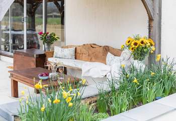 You can enjoy the outside whatever the weather under the covered veranda.