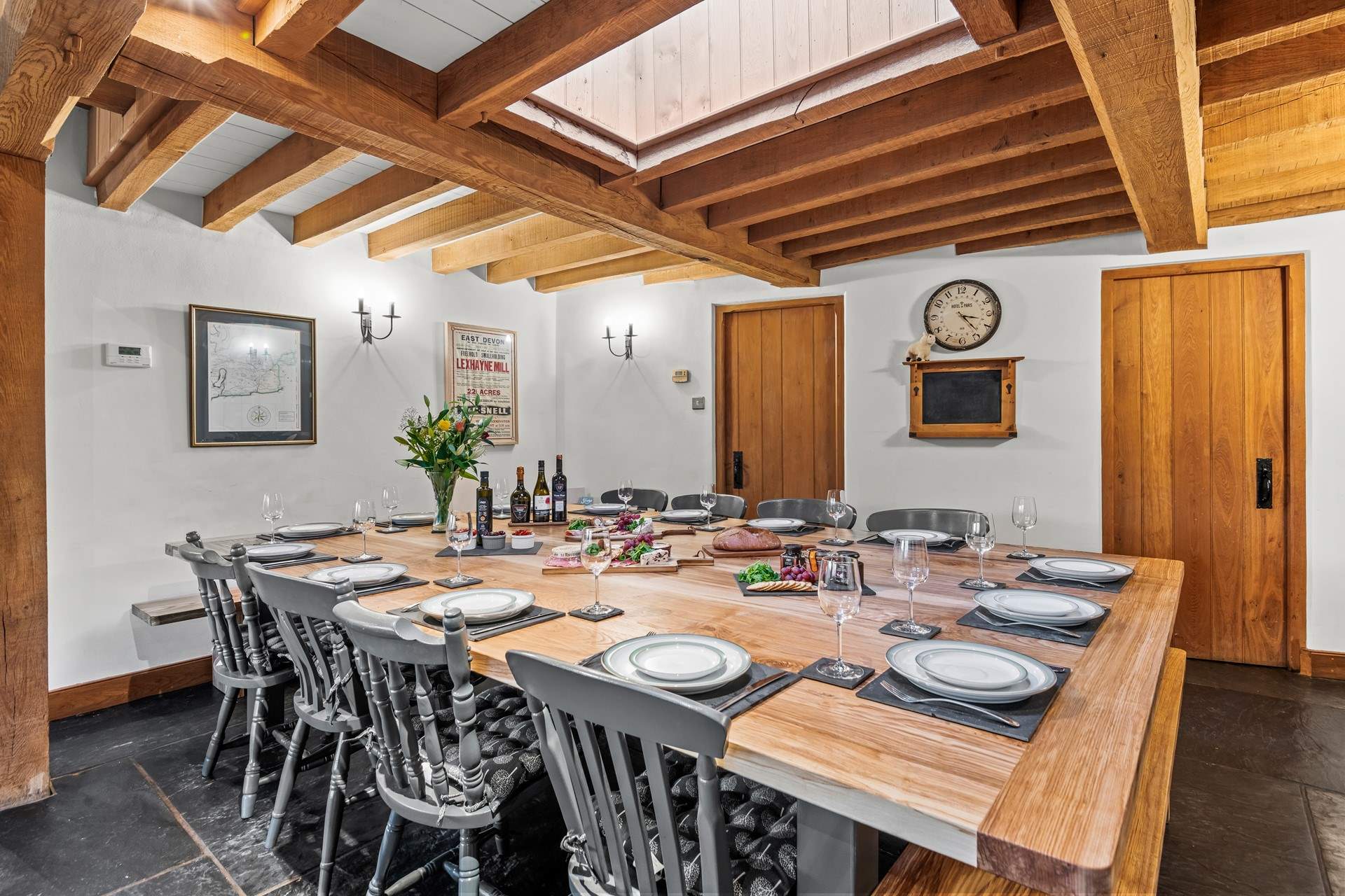 The kitchen/dining-room is a great space to enjoy any meal. 