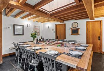 The kitchen/dining-room is a great space to enjoy any meal. 