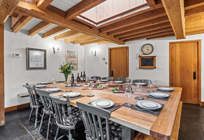 The kitchen/dining-room is a great space to enjoy any meal. 