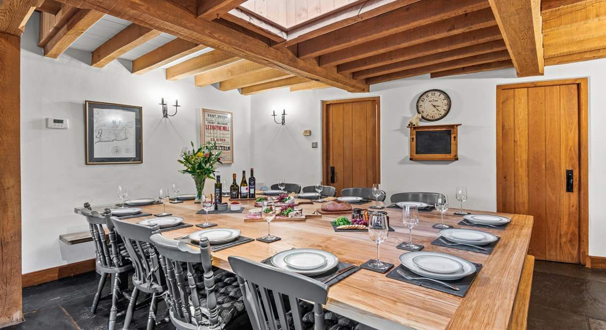 The kitchen/dining-room is a great space to enjoy any meal. 