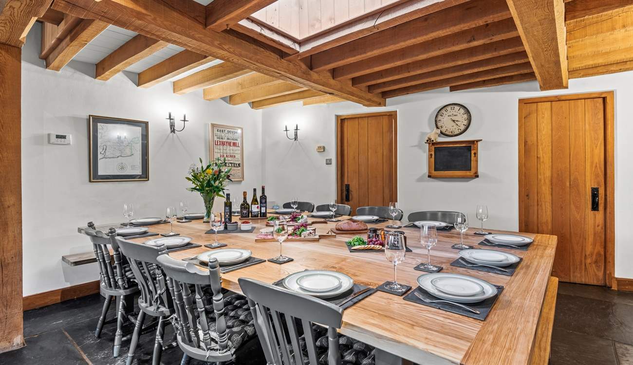 The kitchen/dining-room is a great space to enjoy any meal. 